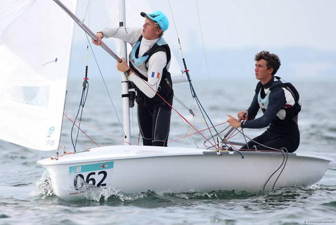 Hippolyte Machetti and Sidointe Dantes (FRA) - 2014 420 World Championship © Christian Beeck